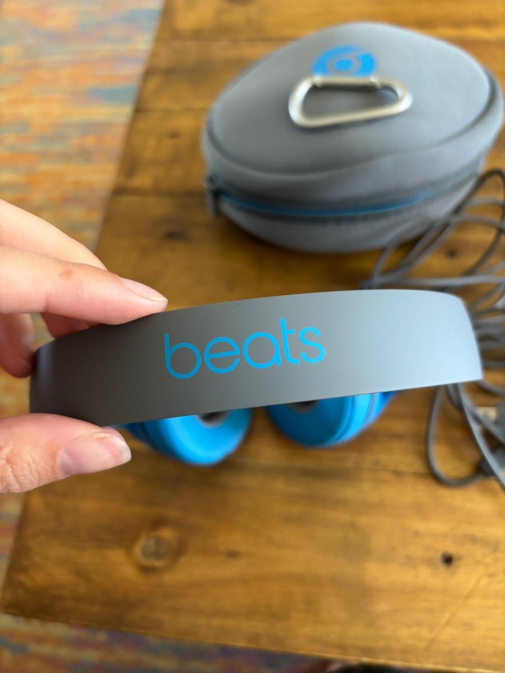 Never been used Beats On-Ear Headphones in Gray and Bright Blue
